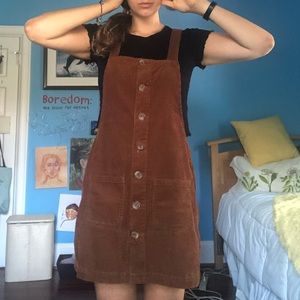 Blue Spice Corduroy Overall Dress
